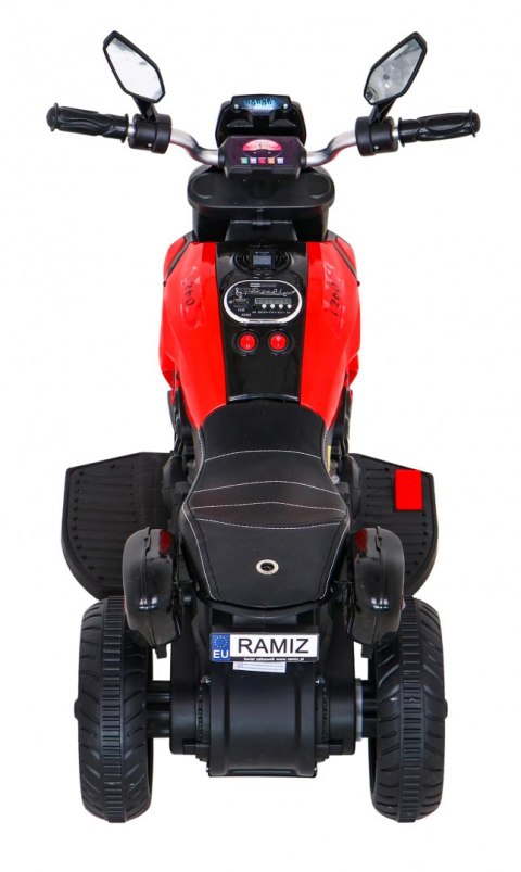Motorek Fast Tourist na akumulator dla dzieci Czerwony + Audio + Światła + Ekoskóra Motorek Fast Tourist na akumulator dla dzieci Czerwony + Audio + Światła + Ekoskóra
