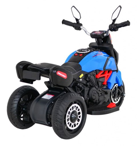 Motorek Fast Tourist na akumulator dla dzieci Niebieski + Audio + Światła + Ekoskóra Motorek Fast Tourist na akumulator dla dzieci Niebieski + Audio + Światła + Ekoskóra