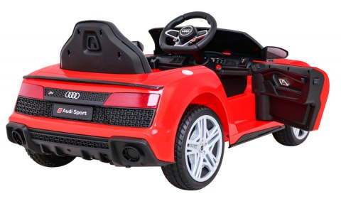 Audi R8 LIFT Samochodzik na akumulator Czerwony + Pilot + Koła EVA + MP3 + LED Audi R8 LIFT Samochodzik na akumulator Czerwony + Pilot + Koła EVA + MP3 + LED