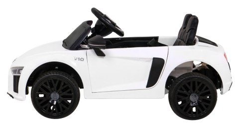 Audi R8 na akumulator dla dzieci Biały + Pilot + EVA + Wolny Start + MP3 LED Audi R8 na akumulator dla dzieci Biały + Pilot + EVA + Wolny Start + MP3 LED