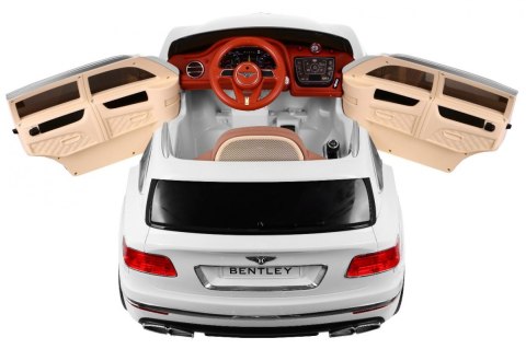 Auto na akumulator Bentley Bentayga dla dzieci Biały + Koła EVA + Radio MP3 + Pilot Auto na akumulator Bentley Bentayga dla dzieci Biały + Koła EVA + Radio MP3 + Pilot