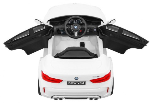 BMW X6M Elektryczne Autko dla dzieci Biały + Pilot + EVA + Wolny Start + Panel audio + LED BMW X6M Elektryczne Autko dla dzieci Biały + Pilot + EVA + Wolny Start + Panel audio + LED