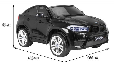 BMW X6M XXL dla 2 dzieci Czarny + Pilot + Ekoskóra + Pasy + Wolny Start + MP3 USB + LED BMW X6M XXL dla 2 dzieci Czarny + Pilot + Ekoskóra + Pasy + Wolny Start + MP3 USB + LED