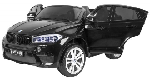 BMW X6M XXL dla 2 dzieci Czarny + Pilot + Ekoskóra + Pasy + Wolny Start + MP3 USB + LED BMW X6M XXL dla 2 dzieci Czarny + Pilot + Ekoskóra + Pasy + Wolny Start + MP3 USB + LED