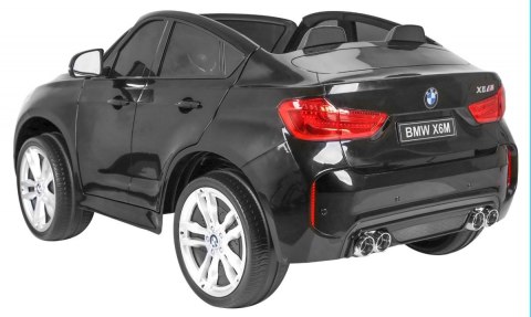 BMW X6M XXL dla 2 dzieci Czarny + Pilot + Ekoskóra + Pasy + Wolny Start + MP3 USB + LED BMW X6M XXL dla 2 dzieci Czarny + Pilot + Ekoskóra + Pasy + Wolny Start + MP3 USB + LED