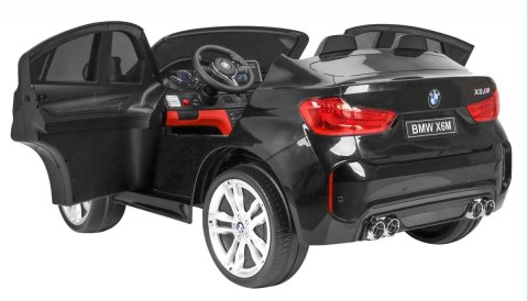 BMW X6M XXL dla 2 dzieci Czarny + Pilot + Ekoskóra + Pasy + Wolny Start + MP3 USB + LED BMW X6M XXL dla 2 dzieci Czarny + Pilot + Ekoskóra + Pasy + Wolny Start + MP3 USB + LED