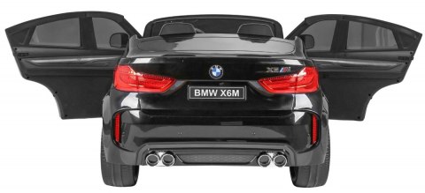 BMW X6M XXL dla 2 dzieci Czarny + Pilot + Ekoskóra + Pasy + Wolny Start + MP3 USB + LED BMW X6M XXL dla 2 dzieci Czarny + Pilot + Ekoskóra + Pasy + Wolny Start + MP3 USB + LED