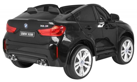 BMW X6M XXL dla 2 dzieci Czarny + Pilot + Ekoskóra + Pasy + Wolny Start + MP3 USB + LED BMW X6M XXL dla 2 dzieci Czarny + Pilot + Ekoskóra + Pasy + Wolny Start + MP3 USB + LED