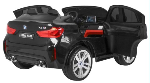 BMW X6M XXL dla 2 dzieci Czarny + Pilot + Ekoskóra + Pasy + Wolny Start + MP3 USB + LED BMW X6M XXL dla 2 dzieci Czarny + Pilot + Ekoskóra + Pasy + Wolny Start + MP3 USB + LED