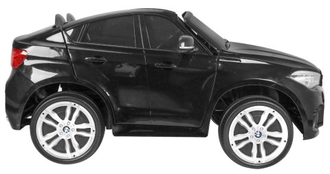 BMW X6M XXL dla 2 dzieci Czarny + Pilot + Ekoskóra + Pasy + Wolny Start + MP3 USB + LED BMW X6M XXL dla 2 dzieci Czarny + Pilot + Ekoskóra + Pasy + Wolny Start + MP3 USB + LED