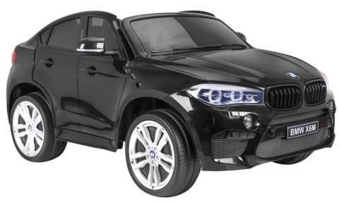 BMW X6M XXL dla 2 dzieci Czarny + Pilot + Ekoskóra + Pasy + Wolny Start + MP3 USB + LED BMW X6M XXL dla 2 dzieci Czarny + Pilot + Ekoskóra + Pasy + Wolny Start + MP3 USB + LED