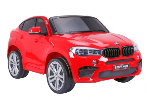 BMW X6M XXL dla 2 dzieci Czerwony + Pilot + Ekoskóra + Pasy + Wolny Start + MP3 USB + LED BMW X6M XXL dla 2 dzieci Czerwony + Pilot + Ekoskóra + Pasy + Wolny Start + MP3 USB + LED