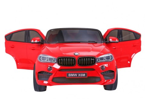 BMW X6M XXL dla 2 dzieci Czerwony + Pilot + Ekoskóra + Pasy + Wolny Start + MP3 USB + LED BMW X6M XXL dla 2 dzieci Czerwony + Pilot + Ekoskóra + Pasy + Wolny Start + MP3 USB + LED