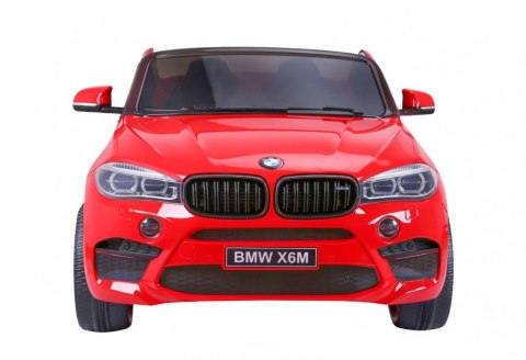 BMW X6M XXL dla 2 dzieci Czerwony + Pilot + Ekoskóra + Pasy + Wolny Start + MP3 USB + LED BMW X6M XXL dla 2 dzieci Czerwony + Pilot + Ekoskóra + Pasy + Wolny Start + MP3 USB + LED