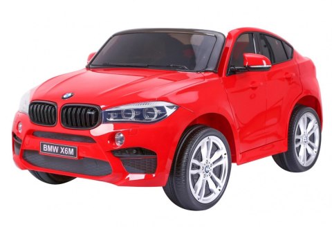 BMW X6M XXL dla 2 dzieci Czerwony + Pilot + Ekoskóra + Pasy + Wolny Start + MP3 USB + LED BMW X6M XXL dla 2 dzieci Czerwony + Pilot + Ekoskóra + Pasy + Wolny Start + MP3 USB + LED
