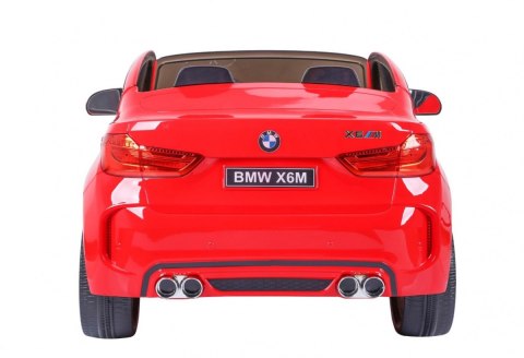 BMW X6M XXL dla 2 dzieci Czerwony + Pilot + Ekoskóra + Pasy + Wolny Start + MP3 USB + LED BMW X6M XXL dla 2 dzieci Czerwony + Pilot + Ekoskóra + Pasy + Wolny Start + MP3 USB + LED