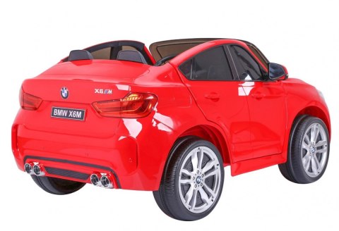 BMW X6M XXL dla 2 dzieci Czerwony + Pilot + Ekoskóra + Pasy + Wolny Start + MP3 USB + LED BMW X6M XXL dla 2 dzieci Czerwony + Pilot + Ekoskóra + Pasy + Wolny Start + MP3 USB + LED