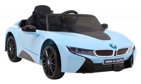 BMW I8 Lift Auto na akumulator Niebieski + Pilot + Wolny Start + 3-pkt pasy + MP3 USB + LED BMW I8 Lift Auto na akumulator Niebieski + Pilot + Wolny Start + 3-pkt pasy + MP3 USB + LED