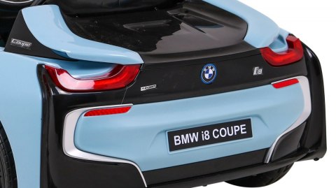 BMW I8 Lift Auto na akumulator Niebieski + Pilot + Wolny Start + 3-pkt pasy + MP3 USB + LED BMW I8 Lift Auto na akumulator Niebieski + Pilot + Wolny Start + 3-pkt pasy + MP3 USB + LED