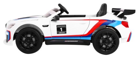 BMW M6 GT3 Auto na akumulator dla dzieci Biały + Nawiew powietrza + Dźwięki MP3 Światła + Pilot BMW M6 GT3 Auto na akumulator dla dzieci Biały + Nawiew powietrza + Dźwięki MP3 Światła + Pilot