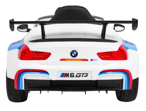 BMW M6 GT3 Auto na akumulator dla dzieci Biały + Nawiew powietrza + Dźwięki MP3 Światła + Pilot BMW M6 GT3 Auto na akumulator dla dzieci Biały + Nawiew powietrza + Dźwięki MP3 Światła + Pilot