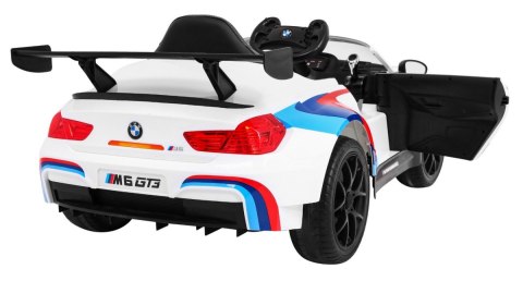 BMW M6 GT3 Auto na akumulator dla dzieci Biały + Nawiew powietrza + Dźwięki MP3 Światła + Pilot BMW M6 GT3 Auto na akumulator dla dzieci Biały + Nawiew powietrza + Dźwięki MP3 Światła + Pilot