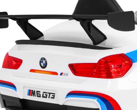 BMW M6 GT3 Auto na akumulator dla dzieci Biały + Nawiew powietrza + Dźwięki MP3 Światła + Pilot BMW M6 GT3 Auto na akumulator dla dzieci Biały + Nawiew powietrza + Dźwięki MP3 Światła + Pilot