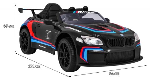 BMW M6 GT3 Auto na akumulator dla dzieci Czarny + Nawiew powietrza + Dźwięki MP3 Światła + Pilot BMW M6 GT3 Auto na akumulator dla dzieci Czarny + Nawiew powietrza + Dźwięki MP3 Światła + Pilot