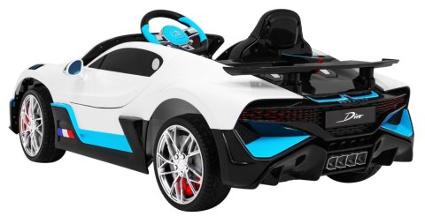 Bugatti Divo Autko na akumulator dla dzieci Biały + Pilot + EVA + Wolny Start + LED MP3 Bugatti Divo Autko na akumulator dla dzieci Biały + Pilot + EVA + Wolny Start + LED MP3
