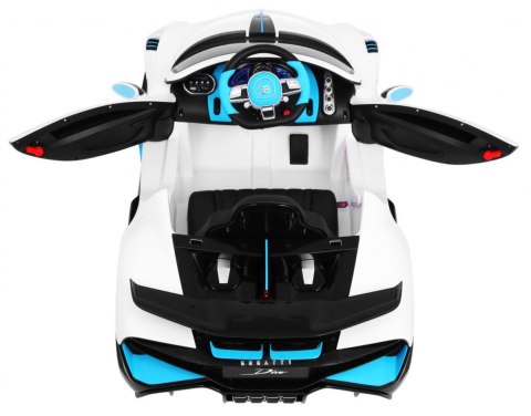 Bugatti Divo Autko na akumulator dla dzieci Biały + Pilot + EVA + Wolny Start + LED MP3 Bugatti Divo Autko na akumulator dla dzieci Biały + Pilot + EVA + Wolny Start + LED MP3