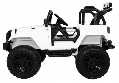 Auto na akumulator All Terrain dla dzieci Biały Terenówka typu jeep + Pilot + Światła Dźwięki Auto na akumulator All Terrain dla dzieci Biały Terenówka typu jeep + Pilot + Światła Dźwięki