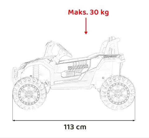 Buggy UTV 2000M Racing Auto na akumulator Biały + MP3 Dźwięki Światła + Pilot + Wolny Start Buggy UTV 2000M Racing Auto na akumulator Biały + MP3 Dźwięki Światła + Pilot + Wolny Start
