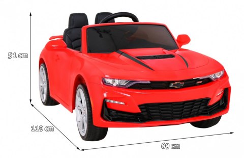Chevrolet Camaro 2SS na akumulator Czerwony + Pilot + Koła EVA + Wolny Start + Dźwięki Światła Chevrolet Camaro 2SS na akumulator Czerwony + Pilot + Koła EVA + Wolny Start + Dźwięki Światła