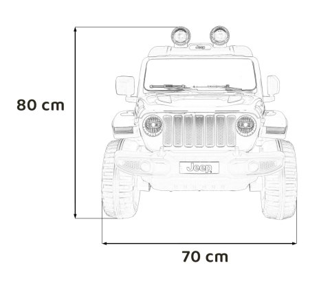 Jeep Wrangler Rubicon na akumulator dla dzieci Biały + Pilot + Radio MP3 LED + Koła EVA Jeep Wrangler Rubicon na akumulator dla dzieci Biały + Pilot + Radio MP3 LED + Koła EVA