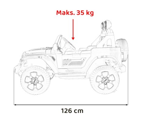 Jeep Wrangler Rubicon na akumulator dla dzieci Zielony + Pilot + Radio MP3 LED + Koła EVA Jeep Wrangler Rubicon na akumulator dla dzieci Zielony + Pilot + Radio MP3 LED + Koła EVA