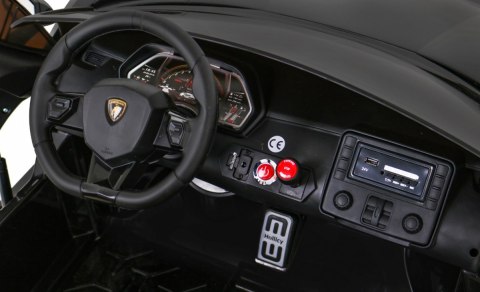 Lamborghini SVJ DRIFT dla 2 dzieci Czarny + Funkcja driftu + Pilot + MP3 LED + Wolny Start Lamborghini SVJ DRIFT dla 2 dzieci Czarny + Funkcja driftu + Pilot + MP3 LED + Wolny Start