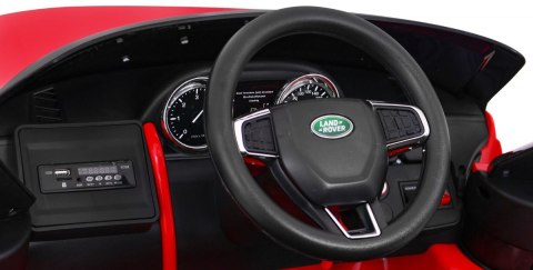Land Rover Discovery dla dzieci Czerwony + Pilot + 5-pkt pasy + Regulacja siedzenia + EVA + MP3 LED Land Rover Discovery dla dzieci Czerwony + Pilot + 5-pkt pasy + Regulacja siedzenia + EVA + MP3 LED