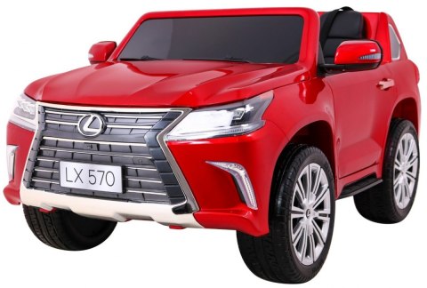 Lexus LX570 Lakierowane Autko dla 2 dzieci Czerwony + Pilot + Koła EVA + Radio MP3 LED Lexus LX570 Lakierowane Autko dla 2 dzieci Czerwony + Pilot + Koła EVA + Radio MP3 LED