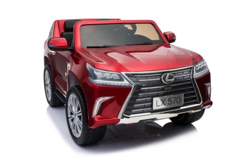 Lexus LX570 Lakierowane Autko dla 2 dzieci Czerwony + Pilot + Koła EVA + Radio MP3 LED Lexus LX570 Lakierowane Autko dla 2 dzieci Czerwony + Pilot + Koła EVA + Radio MP3 LED