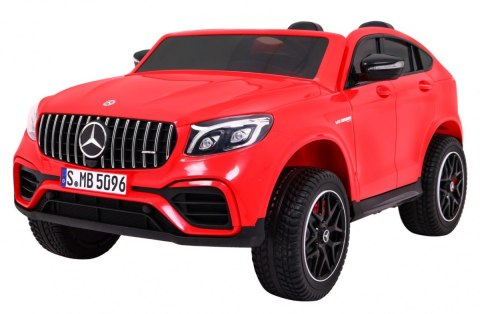 Auto Mercedes GLC 63S dla dzieci Czerwony + Napęd 4x4 + MP4 + LED + Ekoskóra + Wolny Start + EVA Auto Mercedes GLC 63S dla dzieci Czerwony + Napęd 4x4 + MP4 + LED + Ekoskóra + Wolny Start + EVA
