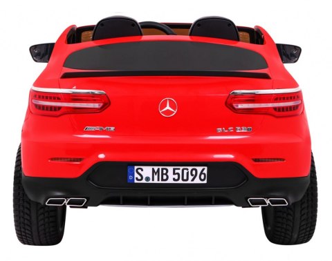 Auto Mercedes GLC 63S dla dzieci Czerwony + Napęd 4x4 + MP4 + LED + Ekoskóra + Wolny Start + EVA Auto Mercedes GLC 63S dla dzieci Czerwony + Napęd 4x4 + MP4 + LED + Ekoskóra + Wolny Start + EVA