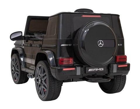 Mercedes AMG G63 dla dzieci Czarny + Pilot + MP3 LED + Wolny Start + EVA + Pasy Mercedes AMG G63 dla dzieci Czarny + Pilot + MP3 LED + Wolny Start + EVA + Pasy