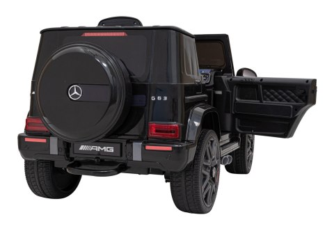 Mercedes AMG G63 dla dzieci Czarny + Pilot + MP3 LED + Wolny Start + EVA + Pasy Mercedes AMG G63 dla dzieci Czarny + Pilot + MP3 LED + Wolny Start + EVA + Pasy