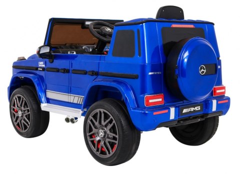 Mercedes AMG G63 dla dzieci Lakier Niebieski + Pilot + MP3 LED + Wolny Start + EVA + Pasy Mercedes AMG G63 dla dzieci Lakier Niebieski + Pilot + MP3 LED + Wolny Start + EVA + Pasy