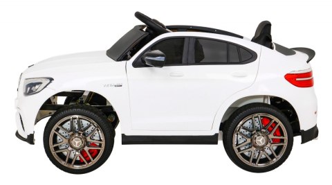 Mercedes Benz GLC63S dla dzieci Biały + Pilot + Napęd 4x4 + MP3 LED + EVA + Wolny Start Mercedes Benz GLC63S dla dzieci Biały + Pilot + Napęd 4x4 + MP3 LED + EVA + Wolny Start