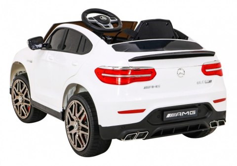 Mercedes Benz GLC63S dla dzieci Biały + Pilot + Napęd 4x4 + MP3 LED + EVA + Wolny Start Mercedes Benz GLC63S dla dzieci Biały + Pilot + Napęd 4x4 + MP3 LED + EVA + Wolny Start