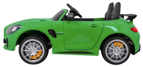 Mercedes-Benz GT R dla dzieci Lakier Zielony + Napęd 4x4 + Nawiew powietrza + Pilot + EVA + MP3 LED Mercedes-Benz GT R dla dzieci Lakier Zielony + Napęd 4x4 + Nawiew powietrza + Pilot + EVA + MP3 LED