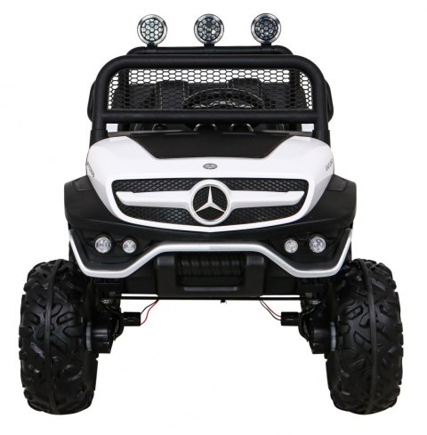 Mercedes Benz Unimog dla dzieci Biały + Napęd 4x4 + Pilot + Bagażnik + Wolny Start + MP3 LED Mercedes Benz Unimog dla dzieci Biały + Napęd 4x4 + Pilot + Bagażnik + Wolny Start + MP3 LED