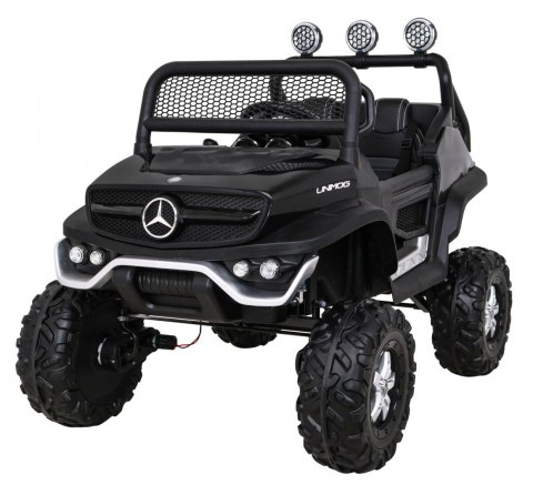 Mercedes Benz Unimog dla dzieci Czarny + Napęd 4x4 + Pilot + Bagażnik + Wolny Start + MP3 LED Mercedes Benz Unimog dla dzieci Czarny + Napęd 4x4 + Pilot + Bagażnik + Wolny Start + MP3 LED