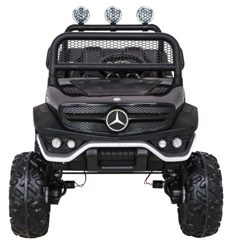 Mercedes Benz Unimog dla dzieci Czarny + Napęd 4x4 + Pilot + Bagażnik + Wolny Start + MP3 LED Mercedes Benz Unimog dla dzieci Czarny + Napęd 4x4 + Pilot + Bagażnik + Wolny Start + MP3 LED